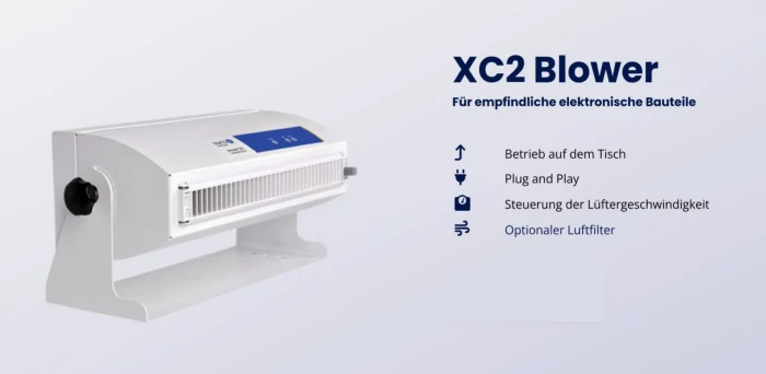 ESD-Schutz direkt am Montagearbeitsplatz: der XC2 Blower von Simco-ION